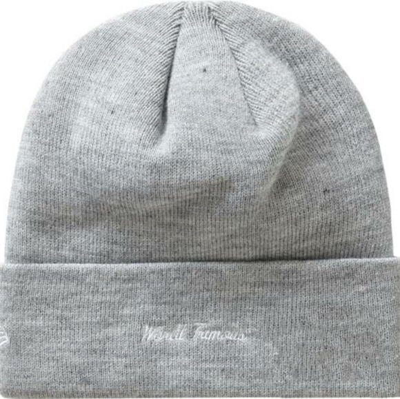 Supreme / New Era - Heather Grey Box Logo Beanie - Picture 2 of 2